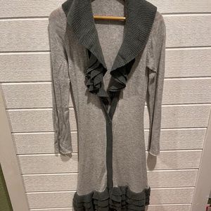 Cardigan or Sweater Dress - Y2K Ruffle Sweater